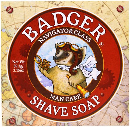 Shave Soap, Navigator Class, Man Care, 3.15 oz (89.3 g) by Badger Company-Hälsa, Hudvård, Bad, Skönhet, Rakning