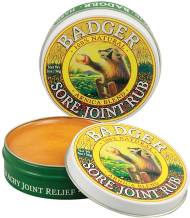 Sore Joint Rub, Arnica Blend, 2 oz (56 g) by Badger Company-Örter, Arnica Montana, Anti Smärta