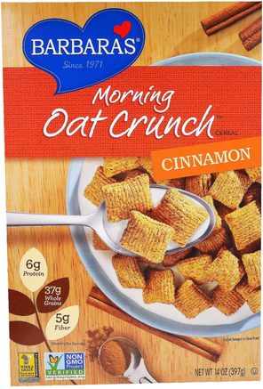 Morning Oat Crunch Cereal, Cinnamon, 14 oz (397 g) by Barbaras Bakery-Mat, Mat, Spannmål