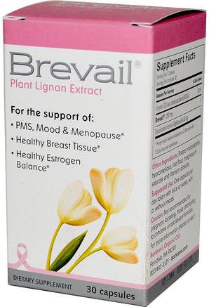 Brevail Plant Lignan Extract, 30 Capsules by Barleans-Hälsa, Kvinnor, Klimakteriet, Humör