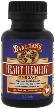 Heart Remedy, 30 Softgels by Barleans-Kosttillskott, Hälsa