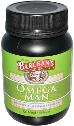 Omega Man Supplement, 1.000 mg, 120 Softgels by Barleans-Hälsa, Män, Barleans Män
