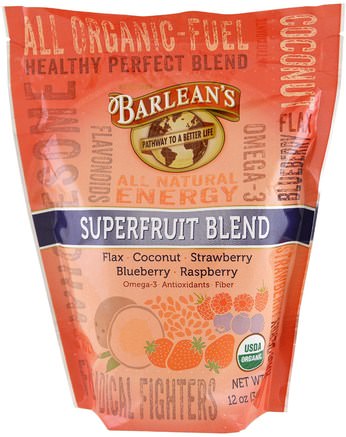 Organic Superfruit Blend, 12 oz (340 g) by Barleans-Kosttillskott, Fruktuttag, Superfrukt, Antioxidanter, Antioxidant