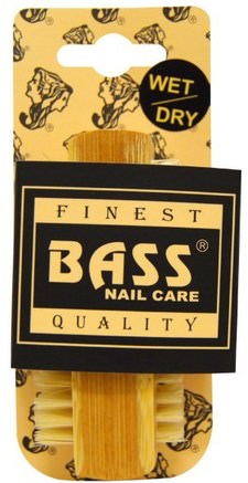 100% Natural Bristle Nail Cleansing Brush, Extra Firm, 1 Brush by Bass Brushes-Bad, Skönhet, Smink, Nagelvård