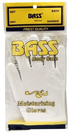 Moisturizing Gloves, White, 1 Pair by Bass Brushes-Bad, Skönhet, Bad Tillbehör, Bad Svampar Och Borstar