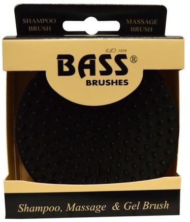 Shampoo, Massage & Gel Brush, Soft Nylon Bristle, 1 Brush by Bass Brushes-Bad, Skönhet, Hårborstar