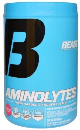 Aminolytes, Watermelon, 14.65 oz (416 g) by Beast Sports Nutrition-Sport, Sport, Muskel