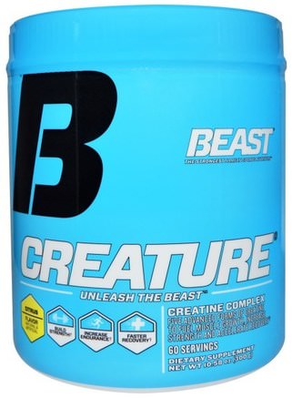 Creature Powder, Citrus Flavor, 10.58 oz (300 g) by Beast Sports Nutrition-Sport, Sport, Muskel