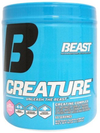 Creature Powder, Pink Lemonade, 10.58 oz (300 g) by Beast Sports Nutrition-Sport, Kreatinpulver, Sport