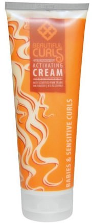 Activating Cream, Babies & Sensitive Curls, 8 fl oz (235 ml) by Beautiful Curls-Bad, Skönhet, Shea Smör, Hår Styling Gel
