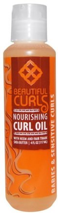 Nourishing Curl Oil, 4 fl oz (117 ml) by Beautiful Curls-Bad, Skönhet, Hår Styling Gel
