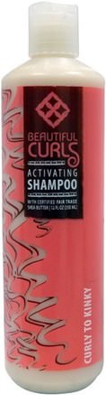 Shea Butter Activating Shampoo, Curly to Kinky, 12 oz (350 ml) by Beautiful Curls-Bad, Skönhet, Hår, Hårbotten, Schampo, Balsam