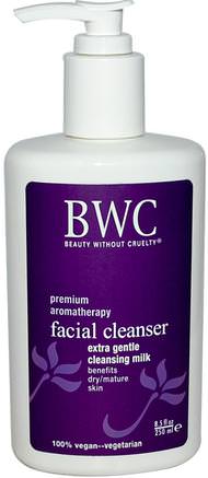 Facial Cleanser, Extra Gentle Cleansing Milk, 8.5 fl oz (250 ml) by Beauty Without Cruelty-Skönhet, Ansiktsvård