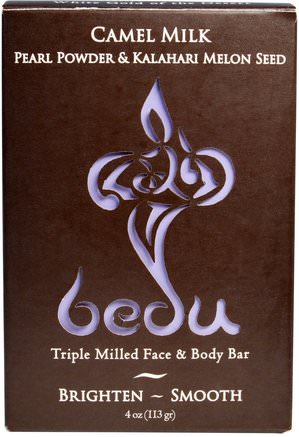 Triple Milled Face & Body Bar, Camel Milk Pearl Powder & Kalahari Melon Seed, 4 oz (113 g) by One with Nature-Bad, Skönhet, Tvål