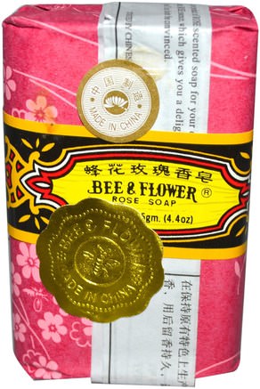 Bar Soap, Rose, 4.4 oz (125 g) by Bee & Flower-Bad, Skönhet, Tvål