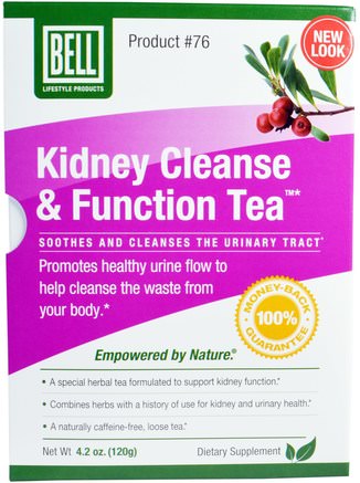 Kidney Cleanse & Function Tea, 4.2 oz (120 g) by Bell Lifestyle-Hälsa, Detox, Bell Livsstilstillstånd Specifikt