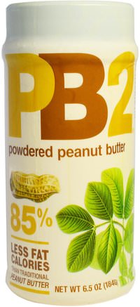 PB2, Powdered Peanut Butter, 6.5 oz (184 g) by Bell Plantation-Mat, Jordnötssmör, Klockplantage Pb2 Pulveriserad Jordnötssmör