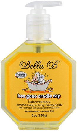 Bee Gone Cradle Cap, Baby Shampoo, 8 oz (226 g) by Bella B-Bad, Skönhet, Schampo, Barnschampo, Duschgel, Barn Kroppsvask, Barn Duschgel