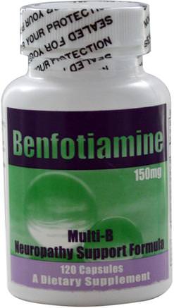 150 mg, 120 Capsules by Benfotiamine Multi-B Neuropathy Support Formula-Kosttillskott, Benfotiamin