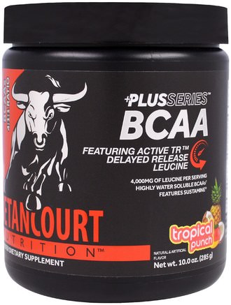 Plus Series BCAA, Tropical Punch, 10.0 oz (285 g) by Betancourt-Kosttillskott, Aminosyror, Bcaa (Förgrenad Kedja Aminosyra), Sport, Muskel