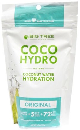 Coco Hydro, Original, 9.7 oz (275 g) by Big Tree Farms-Sport, Elektrolytdryckpåfyllning, Stora Trädgårdar Coco Hydro