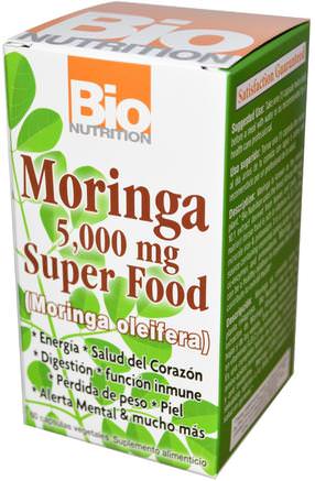 Moringa Superfood, 500 mg, 60 Veggie Caps by Bio Nutrition-Örter, Moringa Kapslar, Hälsa, Kost