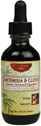 2 fl oz (59 ml) by Bioray Artemisia & Clove-Örter, Artemisia Annua, Kryddnejlika