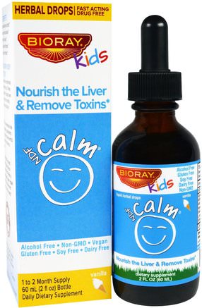 Nourish the Liver & Remove Toxins, Kids, Vanilla Flavor, 2 fl oz (60 ml) by Bioray NDF Calm-Barns Hälsa, Barns Naturläkemedel