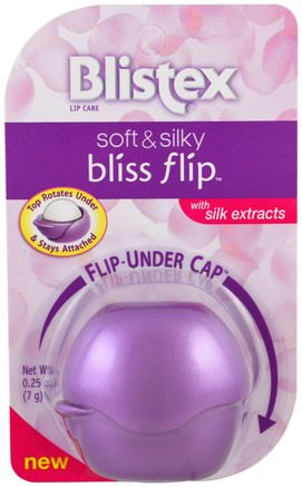 Bliss Flip, Soft & Silky, With Silk Extracts, 0.25 oz (7 g) by Blistex-Bad, Skönhet, Läppvård, Läppbalsam