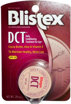 DCT (Daily Conditioning Treatment) for Lips, SPF 20, 0.25 oz (7.08 g) by Blistex-Bad, Skönhet, Läppvård, Blistex Läppspecifik, Läppsolskydd