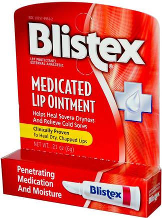 Medicated Lip Ointment, .21 oz (6 g) by Blistex-Bad, Skönhet, Läppvård, Blistex Medicinerad