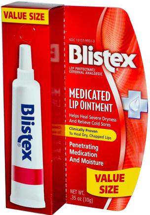 Medicated Lip Ointment, .35 oz (10 g) by Blistex-Bad, Skönhet, Läppvård, Blistex Medicinerad