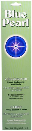 Classic Imported Incense, Cedarwood, 0.7 oz (20 g) by Blue Pearl-Bad, Skönhet, Aromterapi Eteriska Oljor, Rökelse, Blå Pärla Ursprungliga Rökelse