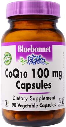 CoQ10, 100 mg, 90 Veggie Caps by Bluebonnet Nutrition-Kosttillskott, Koenzym Q10, Coq10