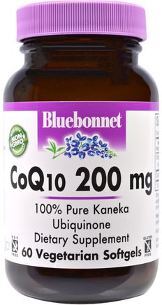 CoQ10, 200 mg, 60 Veggie Softgels by Bluebonnet Nutrition-Kosttillskott, Koenzym Q10, Coq10 200 Mg