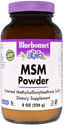 MSM Powder, 8 oz (226 g) by Bluebonnet Nutrition-Kosttillskott, Mineraler, Artrit