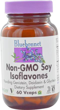Non-GMO Soy Isoflavones, 60 Vcaps by Bluebonnet Nutrition-Kosttillskott, Sojaprodukter, Sojaisoflavon