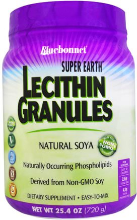 Super Earth, Lecithin Granules, 25.4 oz (720 g) by Bluebonnet Nutrition-Kosttillskott, Lecitin