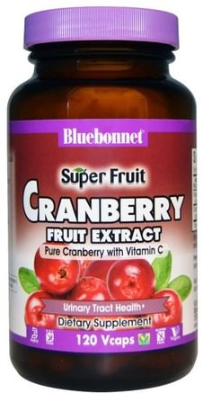 Super Fruit, Cranberry Fruit Extract, 120 Veggie Caps by Bluebonnet Nutrition-Örter, Tranbär