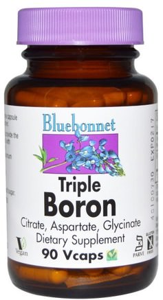 Triple Boron, 90 Vcaps by Bluebonnet Nutrition-Kosttillskott, Mineraler, Bor