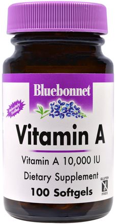 Vitamin A, 100 Softgels by Bluebonnet Nutrition-Vitaminer, Vitamin A