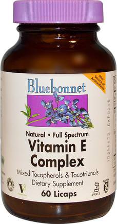 Vitamin E Complex, 60 Licaps by Bluebonnet Nutrition-Vitaminer