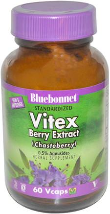 Vitex Berry Extract, 60 Veggie Caps by Bluebonnet Nutrition-Örter, Kysk Bär
