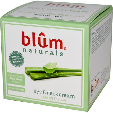 Eye & Neck Cream, 1.69 oz (50 ml) by Blum Naturals-Skönhet, Ansiktsvård, Krämer Lotioner, Serum, Rynk Krämer, Hud