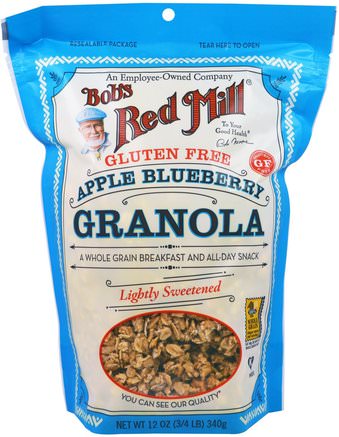 Apple Blueberry Granola, Gluten Free, 12 oz (340 g) by Bobs Red Mill-Mat, Mat, Spannmål
