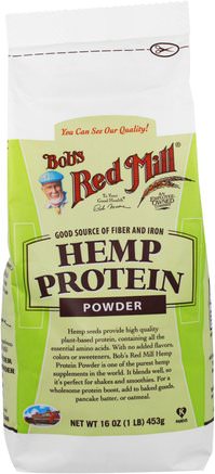 Hemp Protein Powder, 16 oz (453 g) by Bobs Red Mill-Kosttillskott, Efa Omega 3 6 9 (Epa Dha), Hampprodukter, Hampproteinpulver