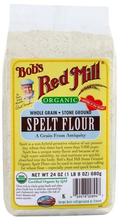 Organic Spelt Flour, Whole Grain, 24 oz (680 g) by Bobs Red Mill-Mat, Mjöl Och Blandningar