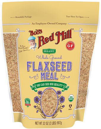Organic Whole Ground Flaxseed Meal, 32 oz (907 g) by Bobs Red Mill-Kosttillskott, Linfrö