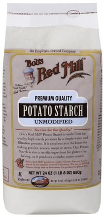 Potato Starch, Unmodified, 24 oz (680 g) by Bobs Red Mill-Mat, Bakhjälpmedel