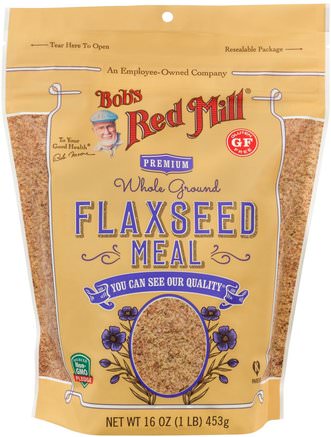Premium Whole Ground Flaxseed Meal, 16 oz (453 g) by Bobs Red Mill-Kosttillskott, Linfrö